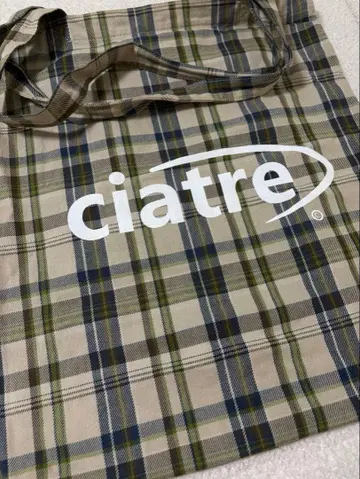 ciatre 체크 무늬 토트백