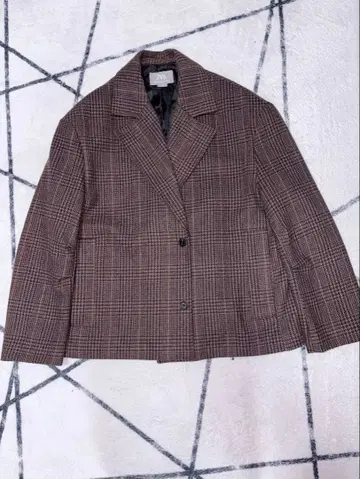 ZARA 테일러드 자켓 브라운 계열 체크