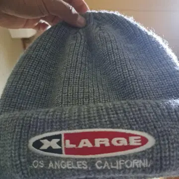 XLARGE 그레이 니트 모자