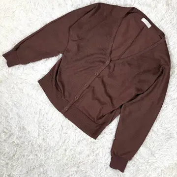 애니시스 [ M 상당 ] V넥 가디건 브라운