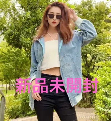 라인 디자인 데님 자켓