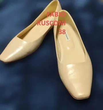 FABIO RUSCONI 38 베이지 플랫슈즈