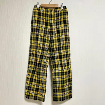 타탄 체크 스트레이트 팬츠