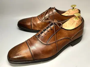 호킨스 프리미엄 24.5cm 남성용 스트레이트 팁 브라운 가죽 신발