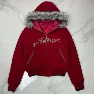 00s archive avirex 퍼 자켓 후드티 y2k