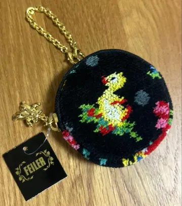 [ 한정품 ] 페이퍼 서클 파우치 하이 도트 블랙 택 포함 새상품