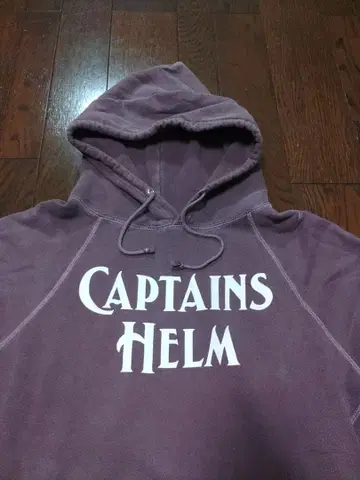 캡틴스 헬름 후드티 L 보라색 피그먼트 염색