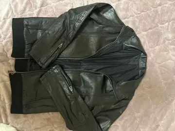 shama 블랙 가죽 자켓