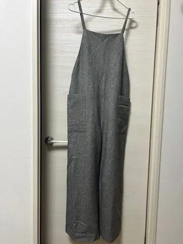 워셔블 트위드 그레이 에이프런 살로펫