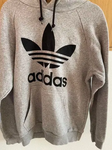 adidas 그레이 후드 부착 후드티