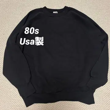 헤인즈 80년대 맨투맨 블랙