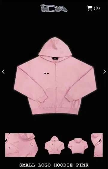 [ iDA ] SPLY 스몰 로고 지퍼 후드티 XS