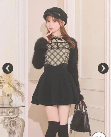 전당대회 진출!! 슬림 레그를 만들어주는 스커트 (이너 팬츠 포함) 블랙