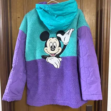 MOUSSY 미키마우스 플리스 보아 후드티