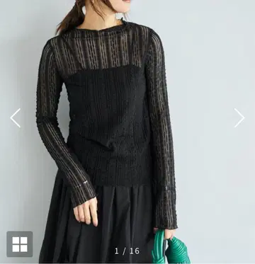 [ STYLE DELI ] 속이 비치는 레이스 상의