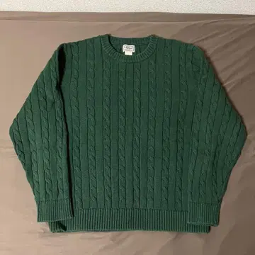 00년대 L.L.Bean 코튼 니트 엘엘빈 케이블 니트 구제 의류