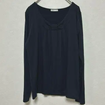 허니즈 네이비 프론트 턱 긴팔 상의 L