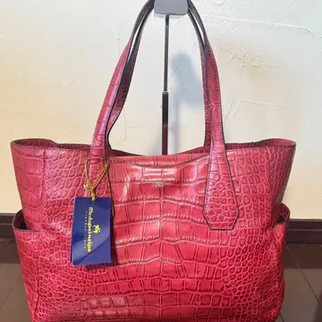 Modaprincipe 토트백 크로커다일 패턴 소가죽 레드