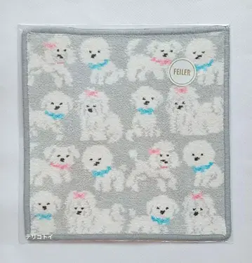 FEILER 페이러 손수건 모후모후 완찬 새상품 미사용 그레이