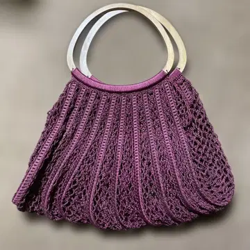 보라색 니트 핸드백 빅 사이즈