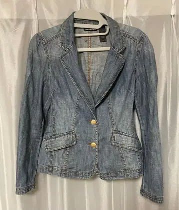 DKNY JEANS 데님 블레이저 골드 버튼