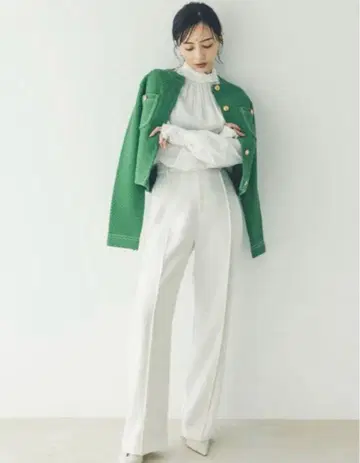 아뉴앙스 anuans 더블 새틴 스트레이트 팬츠 ECRU S