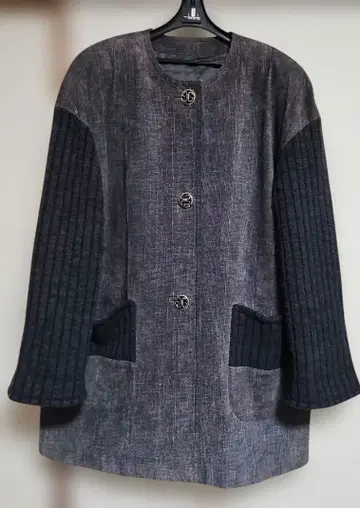 여성용 돈피 노카라 코트