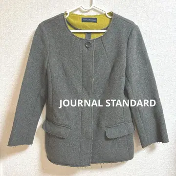 새상품급 JOURNAL STANDARD 노카라 코트 자켓 그레이