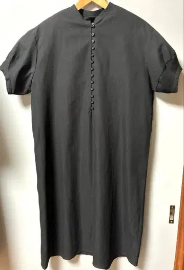 [ titivate ] 블랙 반팔 셔츠 원피스 롱