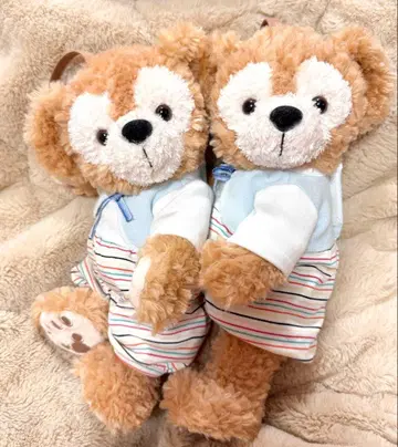 더피 봉제 인형 파우치 2개 세트 페어