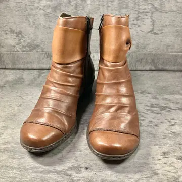 rieker 리커 가죽 앵클부츠 사이드 지퍼 리본 23cm