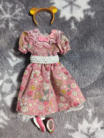 리카짱 옷 갈아입기 의류 리락쿠마 핑크 드레스