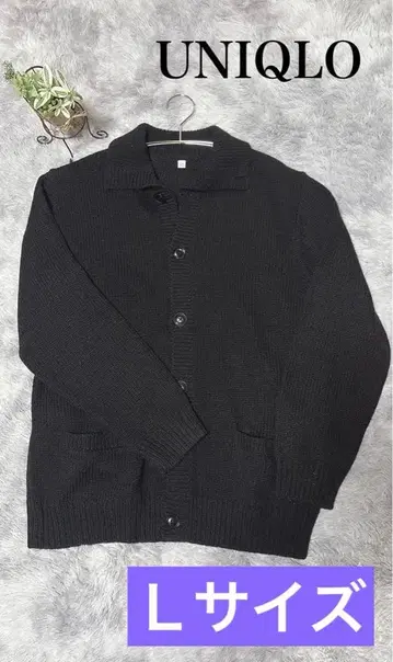 남성용 UNIQLO 블랙 니트 가디건