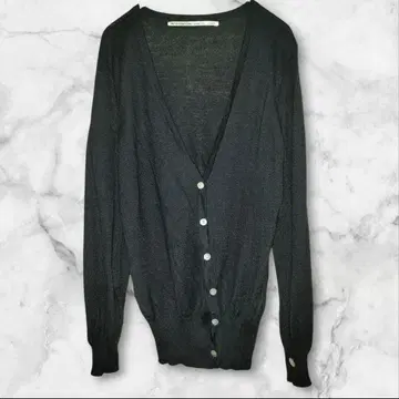 프레임워크 블랙 긴팔 가디건 캐시미어 혼방 실크 혼방 프리