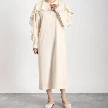 VERMEIL par iena 시착만 한 상품 레이온 트윌 프릴 원피스