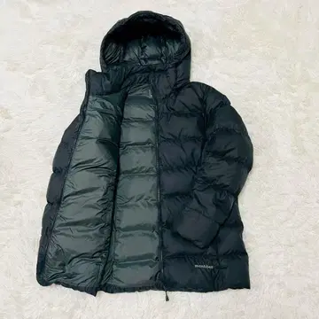 몽벨 트래블 다운 후드티 여성용 L 블랙 스태프백 없음