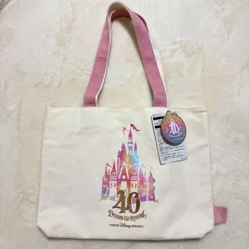 [ 미사용 택 포함 ] 디즈니 40주년 기념 토트백 도쿄 디즈니 리조트