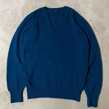 스코틀랜드제 퓨어 캐시미어 100% V넥 니트 스웨터 40/L