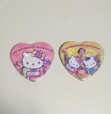마츠켄 키티 콜라보 캔뱃지 2개 세트