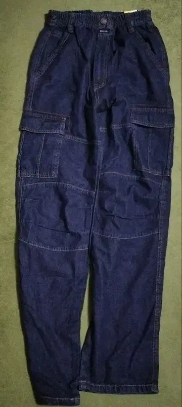 MildCLUB 다크 블루 카고 팬츠 허리밴딩