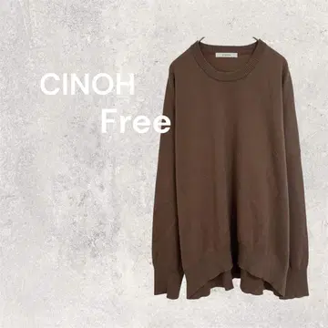 치노 CINOH 니트 스웨터 긴팔 루즈핏 카멜 울 모