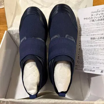 nudie walk 슬립온 24.5cm 네이비