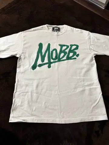 MOBB 로고 프린트 T셔츠 화이트