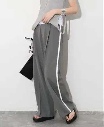 SLOBE IENA 사이드 라인 슬랙스 그레이 36