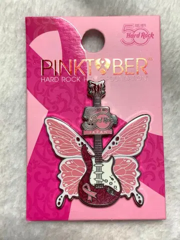 하드록 카페 핀 배지 PINKTOBER 핑크 리본