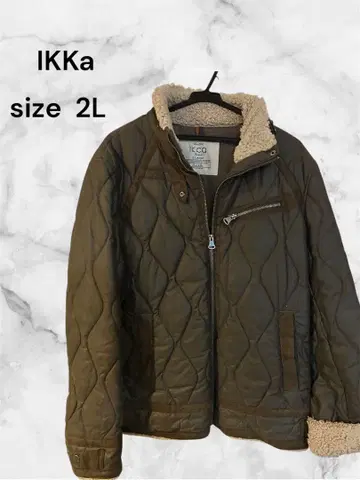 IKKa 퀼팅 보아 안감 자켓 블루종 카키
