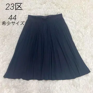 23구 [세탁 가능] 스커트 플리츠 스커트 네이비 XL 44
