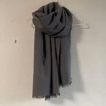 핸드메이드 스톨 대형 그레이지 브라운 그레이 프린지 무지