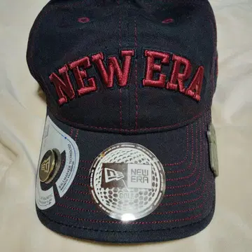 NEW ERA 골프 캡 네이비/레드