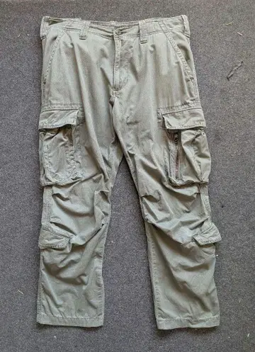 알파인더스트리 카고 팬츠 포켓 8개 카키 XL 사이즈